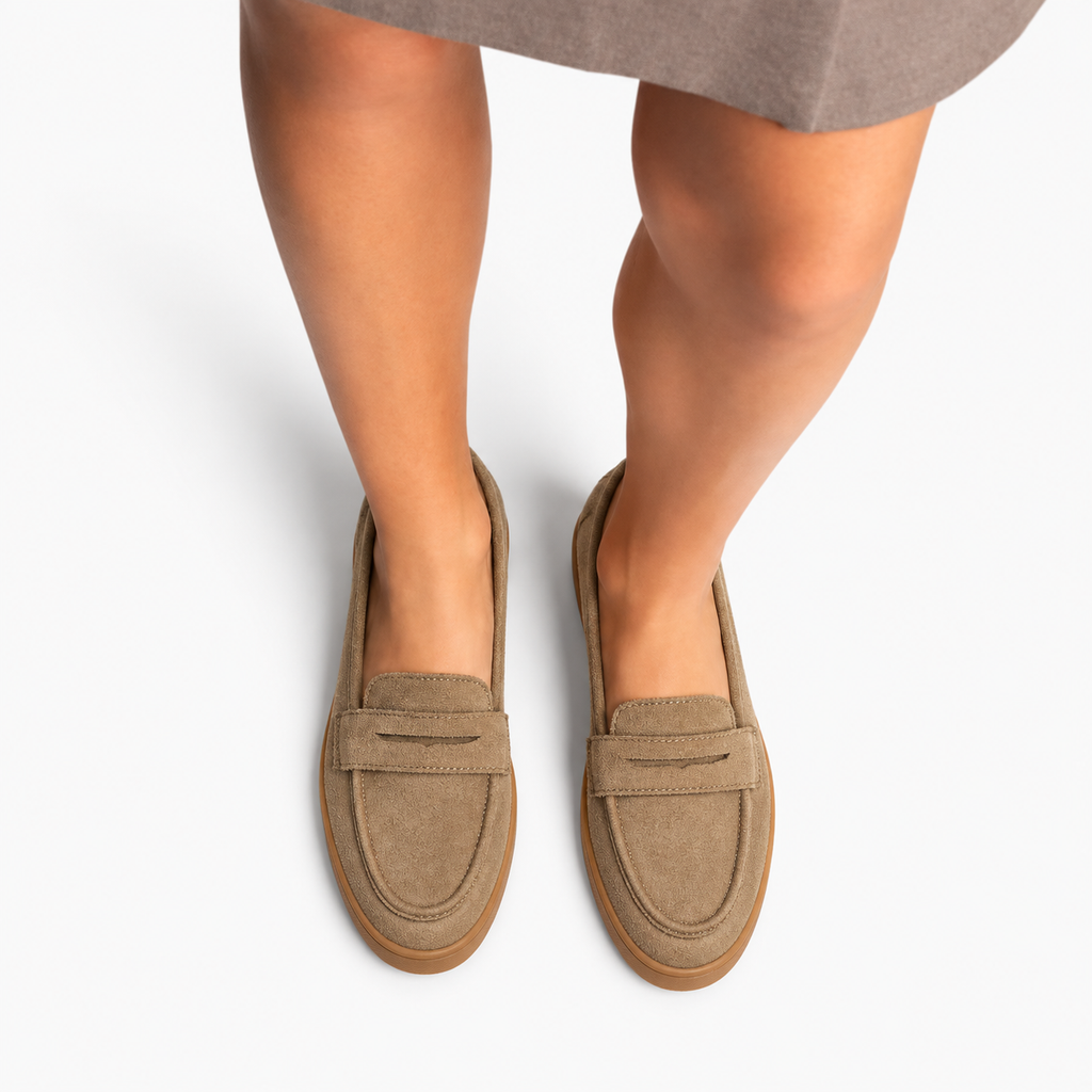 Womens Suede Tassel Loafers side view - women's suede loafers UK