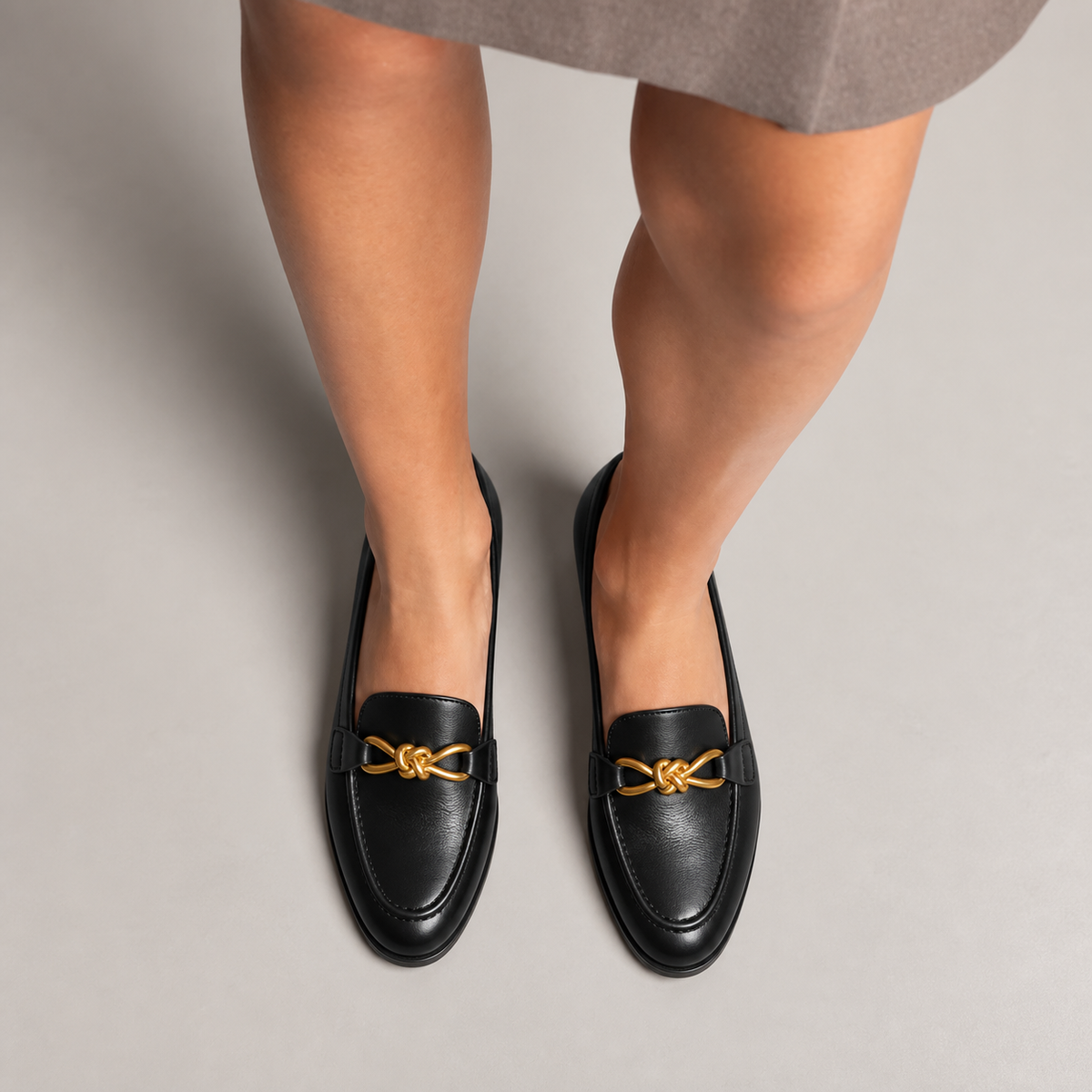 Womens Penny Leather Walking Loafers side view - women's leather loafers UK