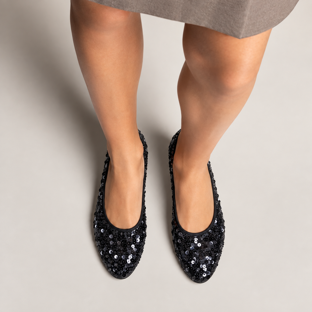 Womens Statement Pointed Toe Ballet Flats side view - womens pointed toe flats UK