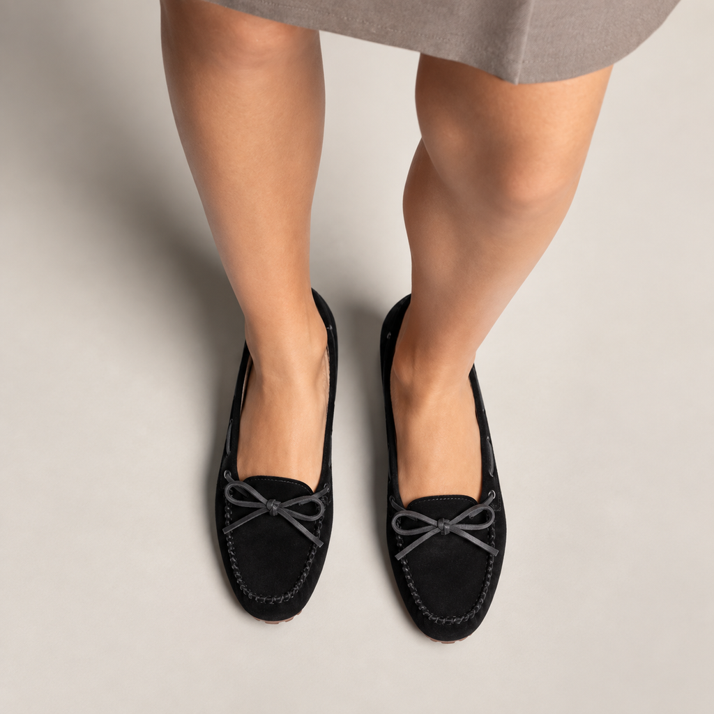 Womens Leather Driving Loafers side view - women's leather loafers UK