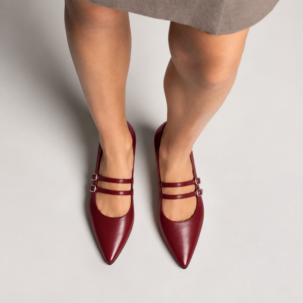 Womens Square Toe Mary Jane Heels side view - square toe mary janes UK