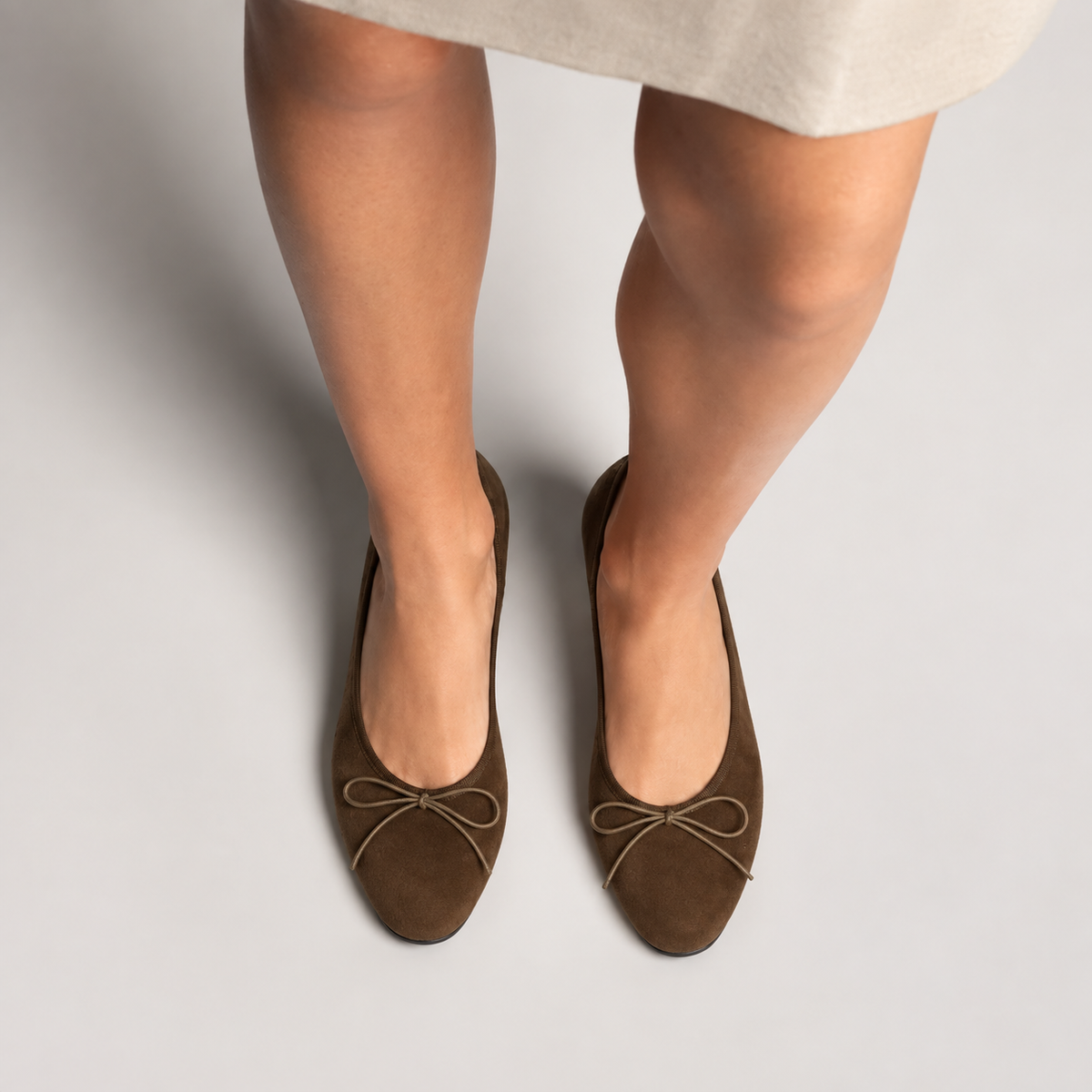 Womens Butterfly Bow Everyday Ballet Flats side view - women's ballet flats UK