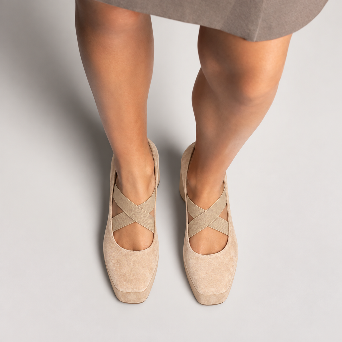 Womens Platform Ballet Flats side view - women's ballet flats UK