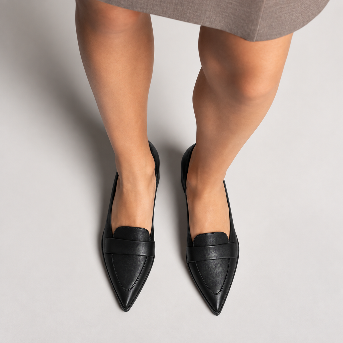 Womens Pointed Heeled Loafers - product view 2