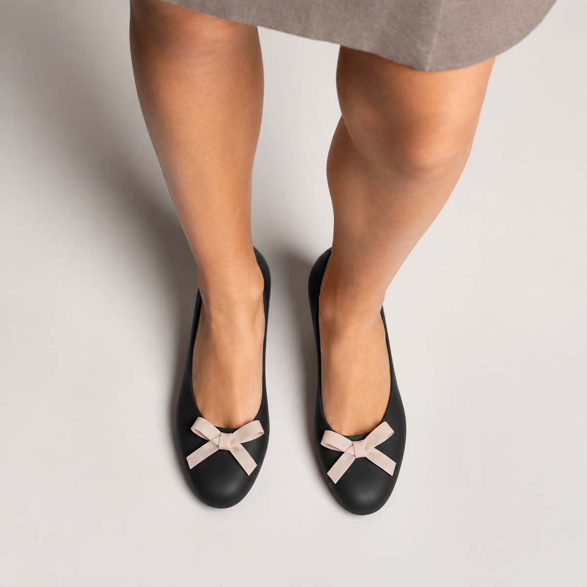 Womens Butterfly Bow Jelly Ballet Flats side view - women's ballet flats UK
