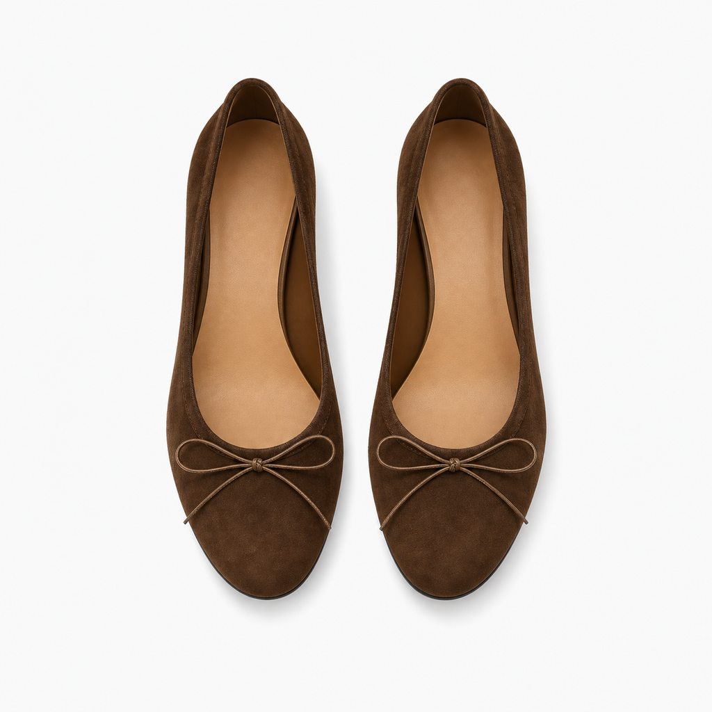 Womens Butterfly Bow Everyday Ballet Flats detail view - women's ballet flats UK