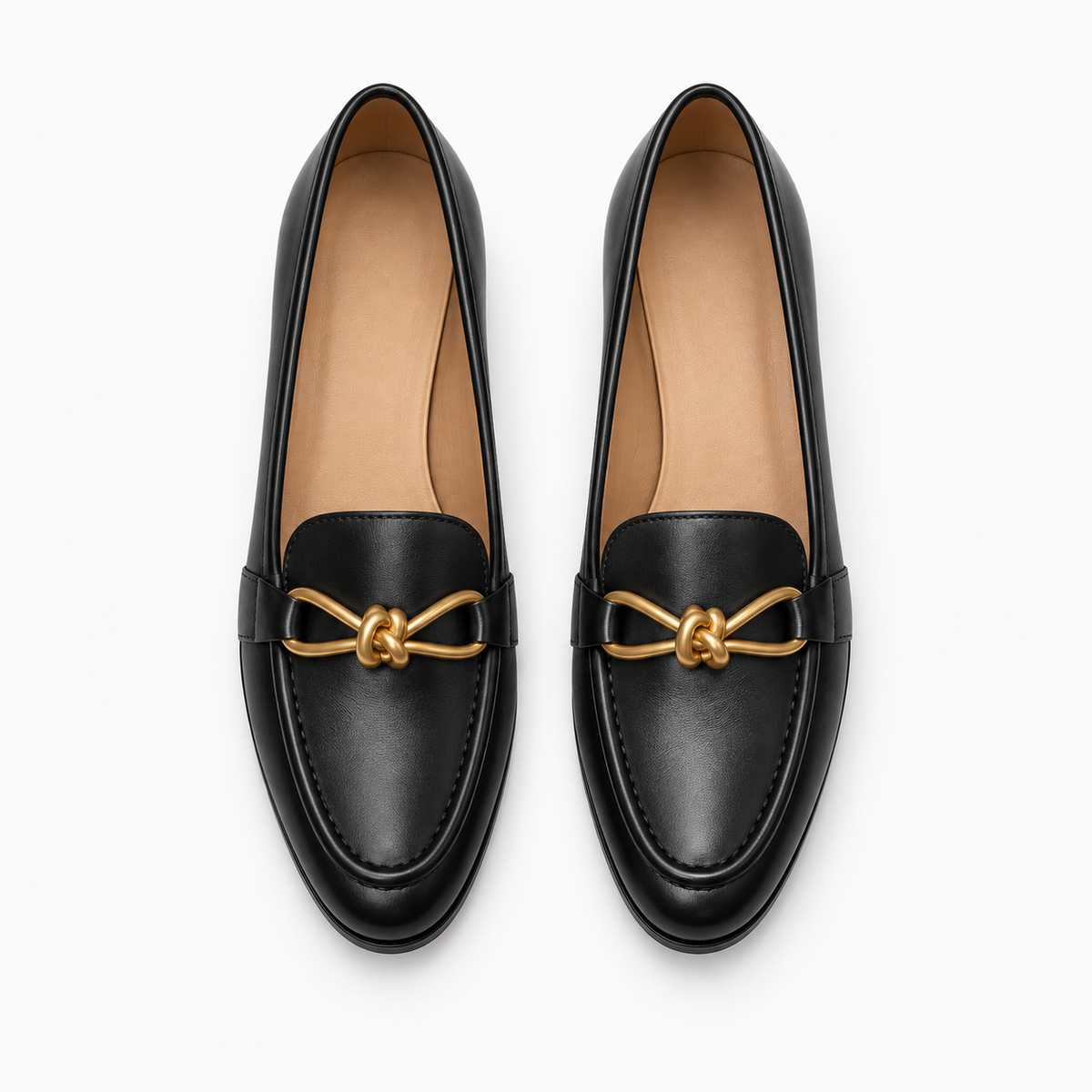 Womens Horsebit Chain Loafers hardware detail - ladies loafers UK