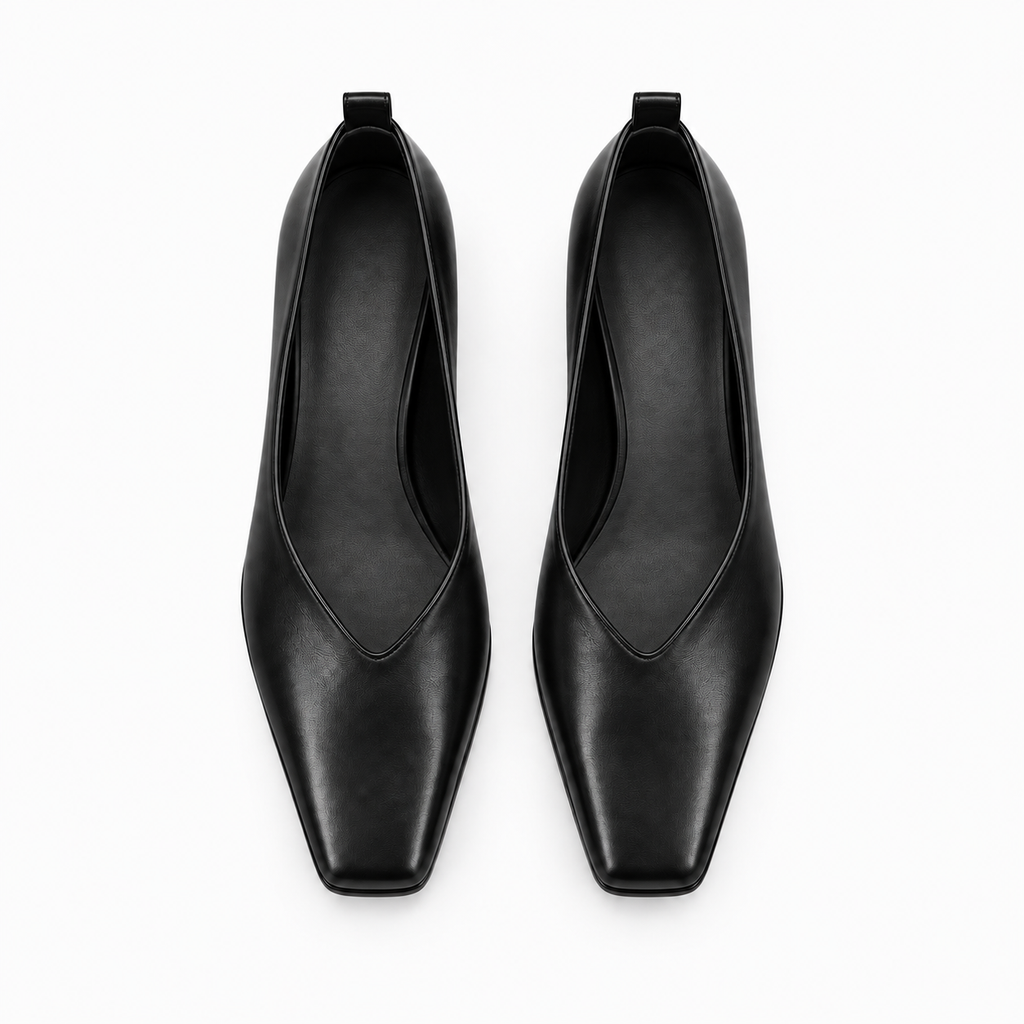 Womens Square Toe Loafers detail view - women's loafers UK