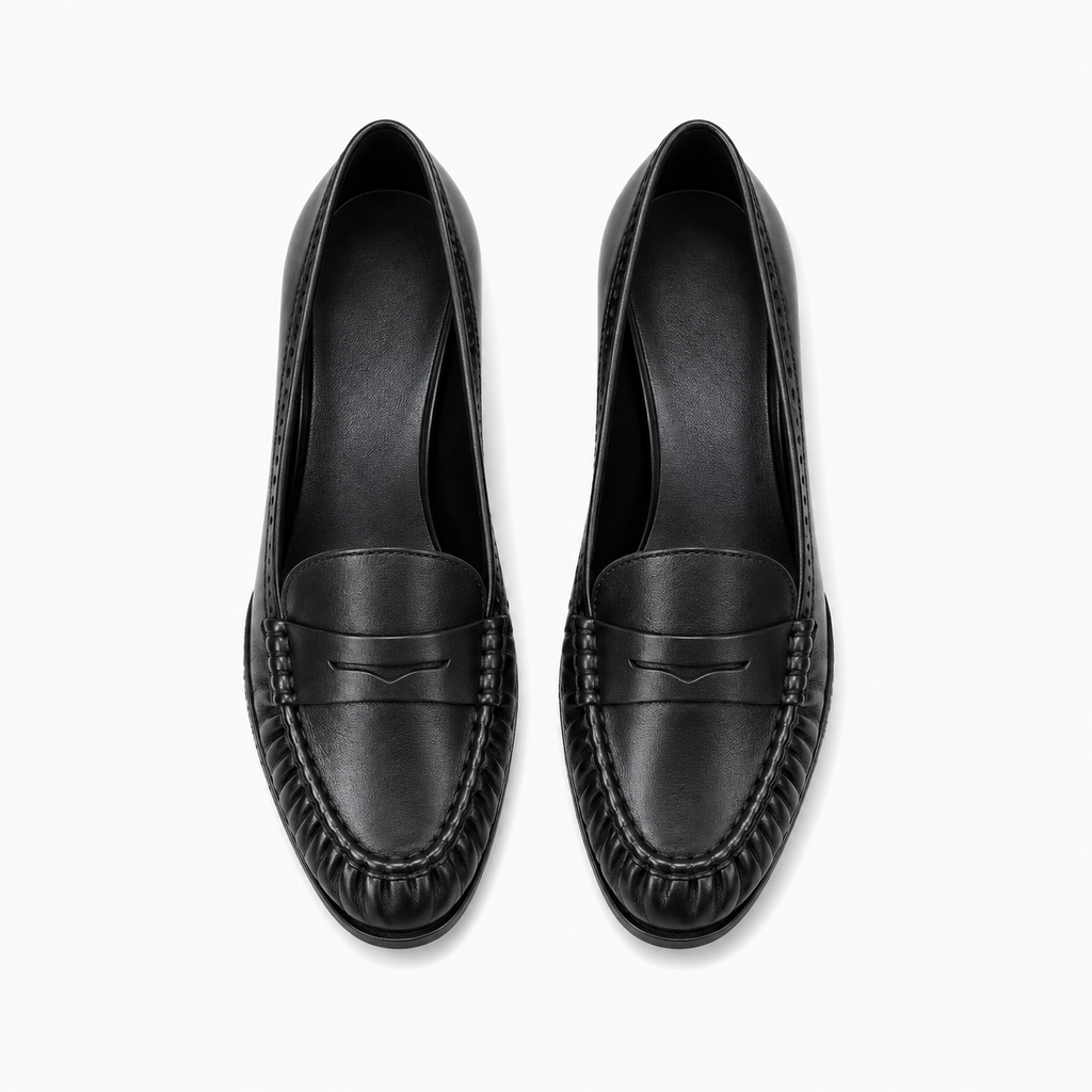 Womens Leather Comfort Loafers detail view - women's leather loafers UK