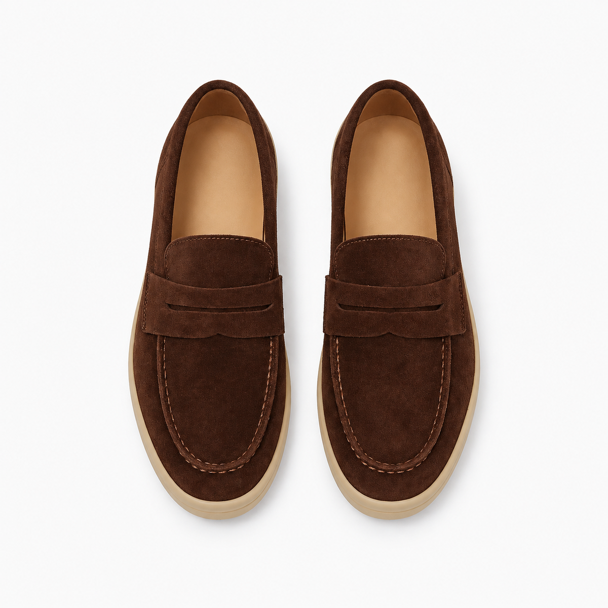 Womens Suede Leather Loafers detail view - women's suede loafers UK