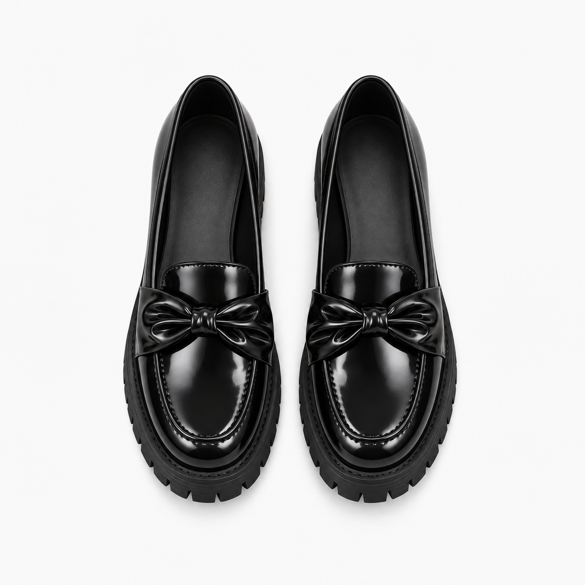 Womens Leather Round Toe Breathable Ballet Flats detail view - women's ballet flats UK