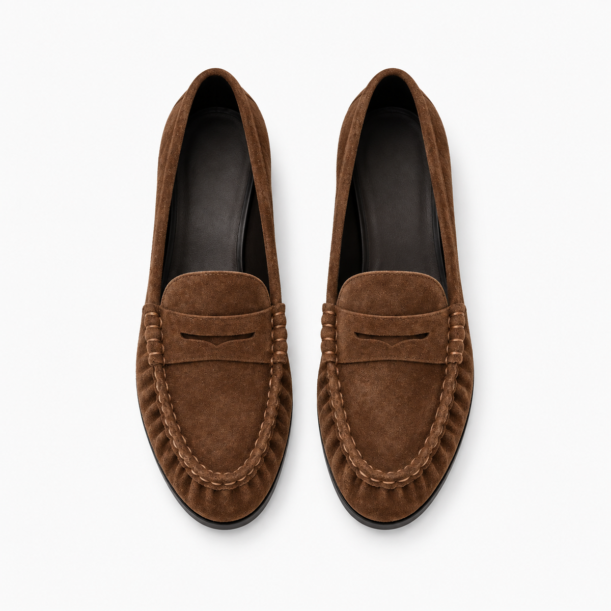 Womens Leather Retro Loafers detail view - women's leather loafers UK