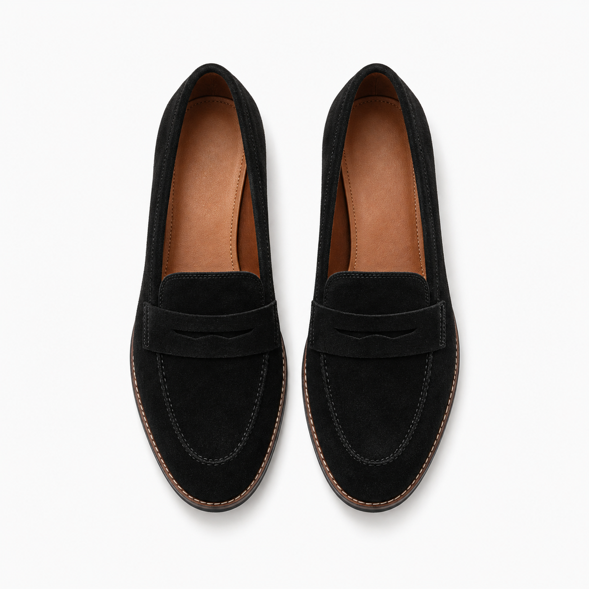 Womens Suede Leather Retro Loafers detail view - women's suede loafers UK