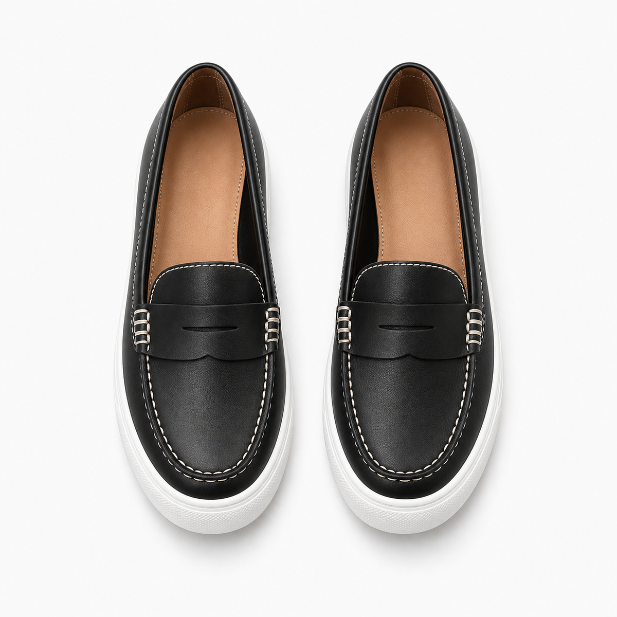 Womens Leather Breathable Summer Loafers detail view - women's leather loafers UK