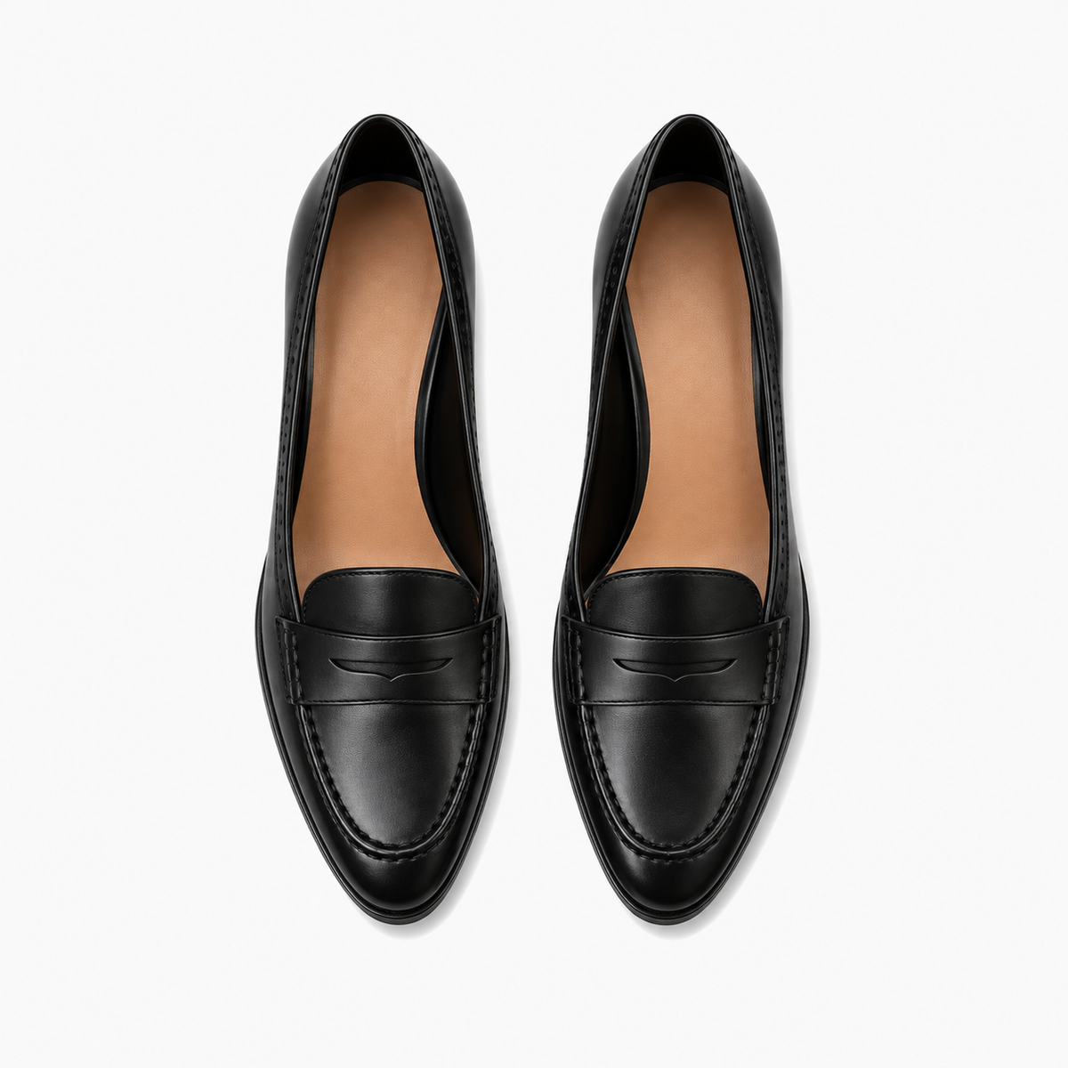 Womens Leather Chain Loafers detail view - women's leather loafers UK