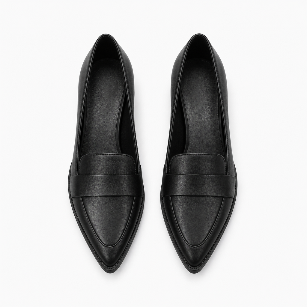Womens Pointed Heeled Loafers - product view 3