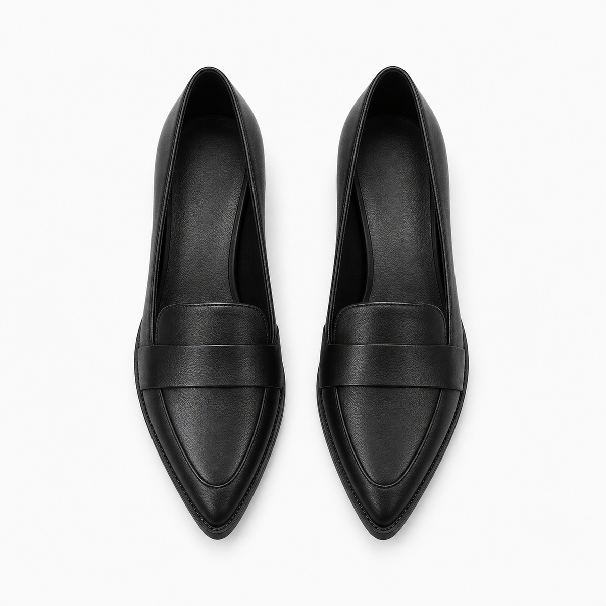 Womens Pointed Heeled Loafers - product view 3