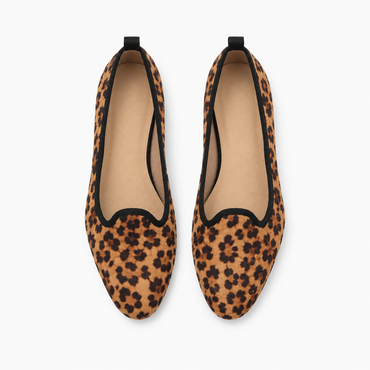 Womens Leopard Print Ballet Flats detail view - women's ballet flats UK