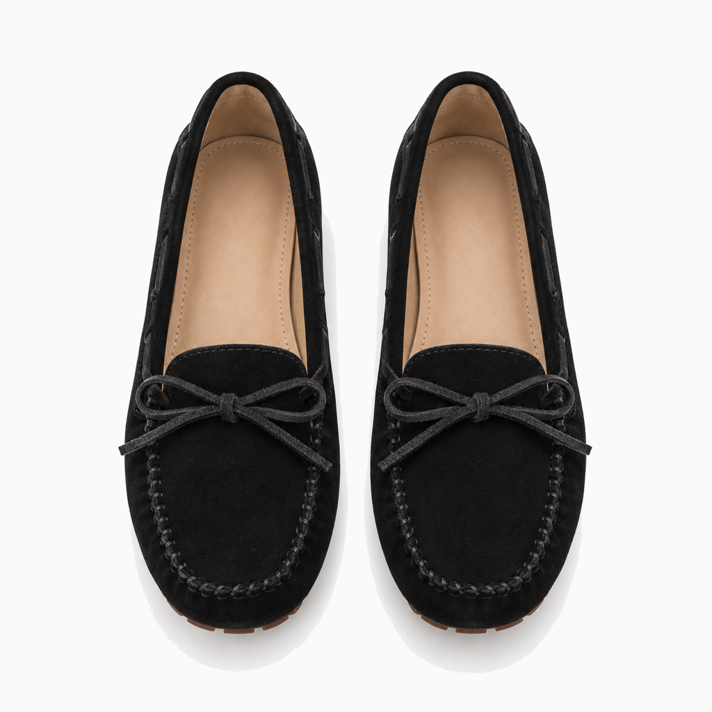 Womens Leather Driving Loafers detail view - women's leather loafers UK