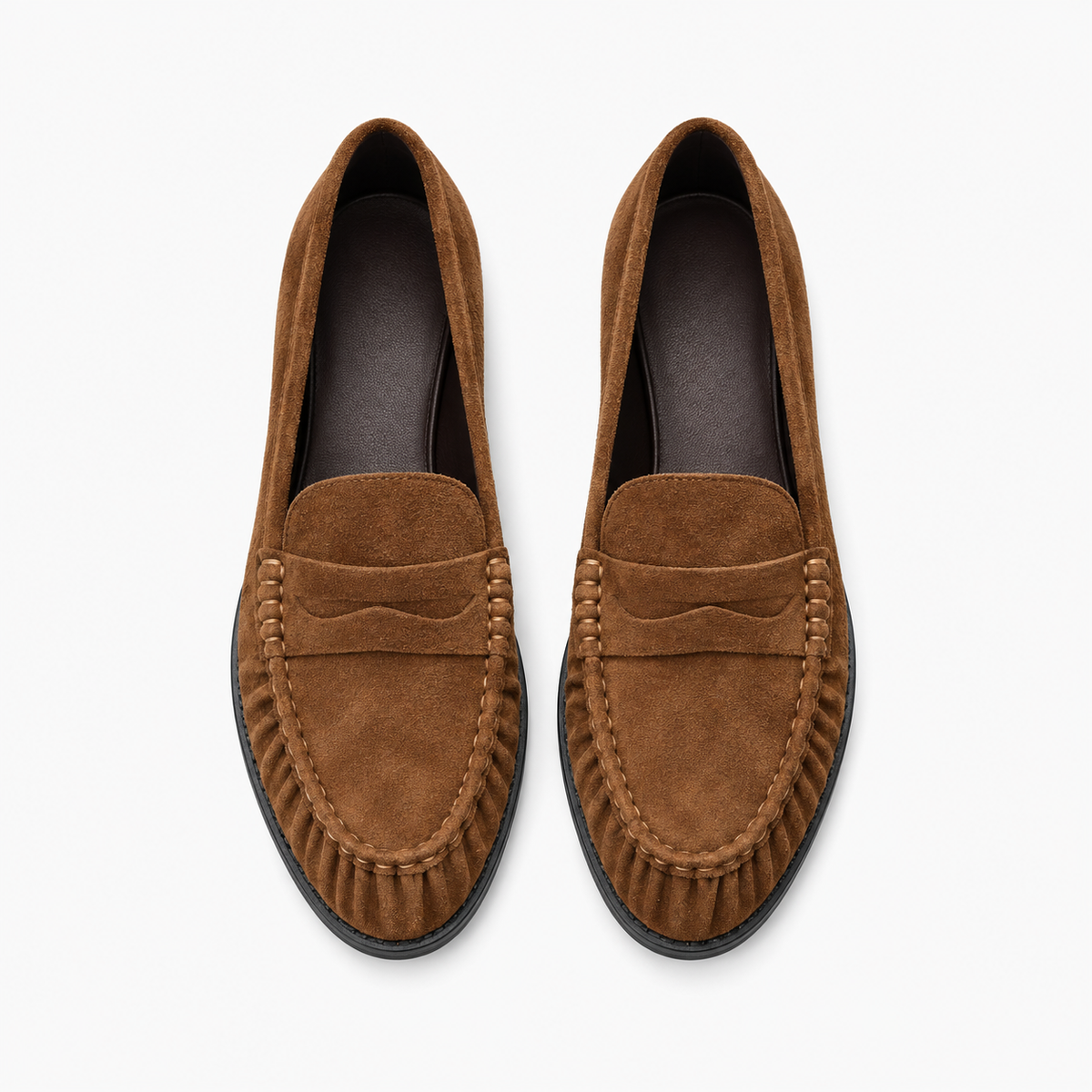 Womens Tassel Suede Comfort Everyday Loafers detail view - women's suede loafers UK