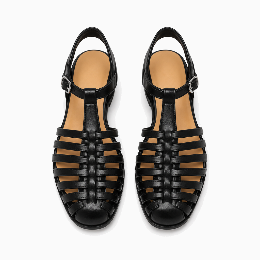 Womens Woven Ankle Strap Ballet Flats woven detail - ladies ballet flats UK