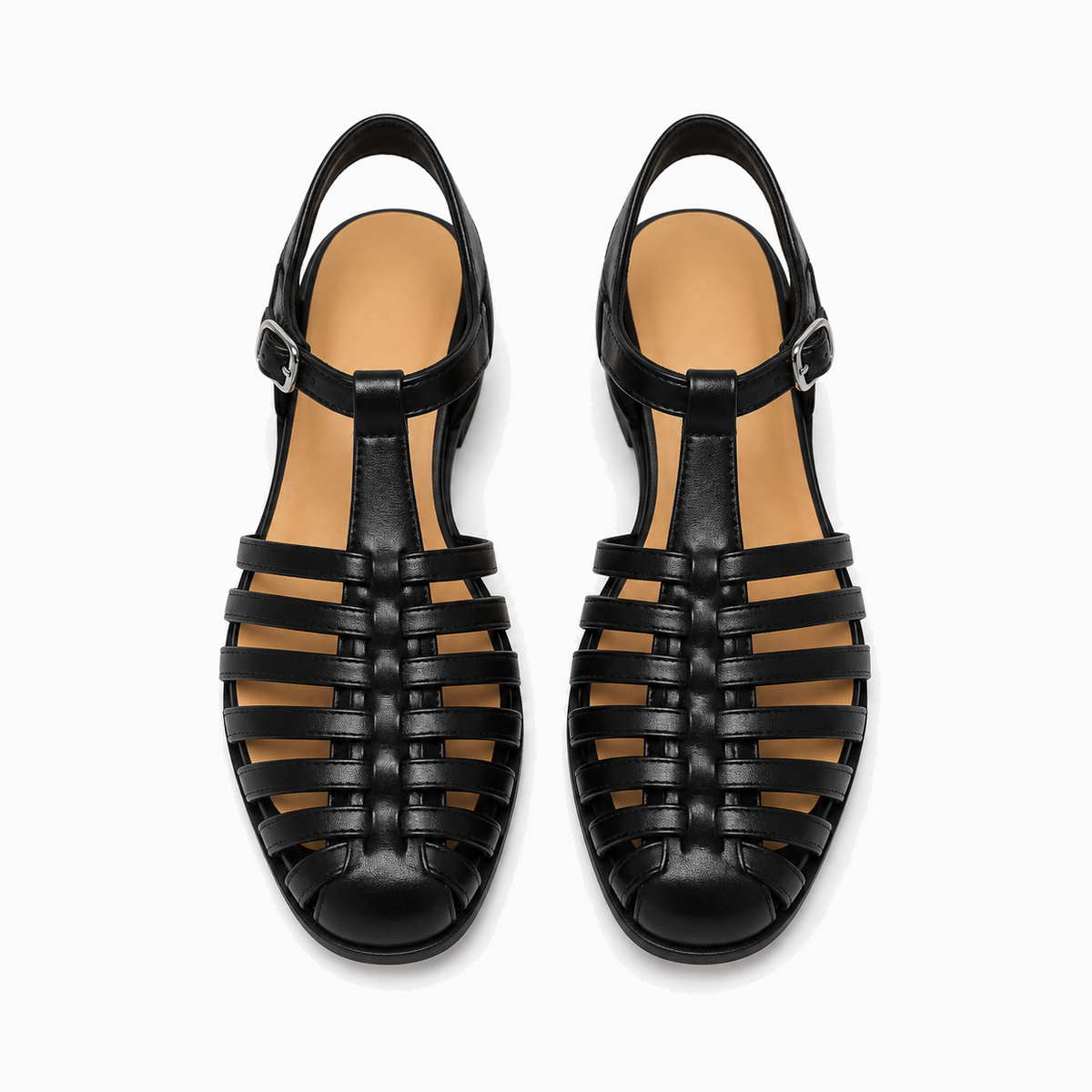Womens Woven Ankle Strap Ballet Flats woven detail - ladies ballet flats UK