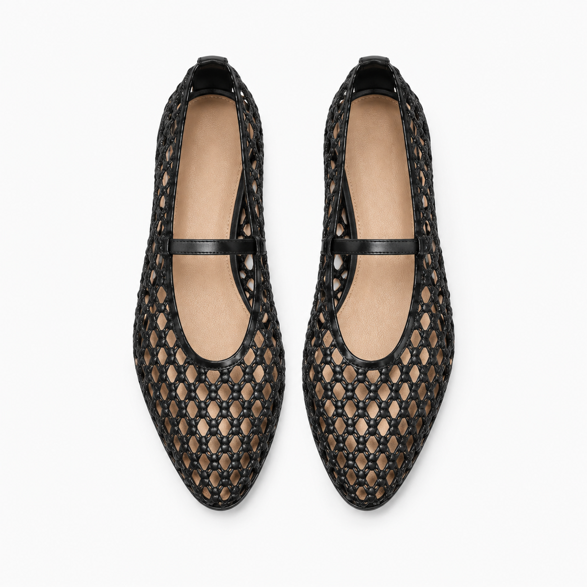 Womens Mesh Hollow Out Loafers detail view - women's loafers UK