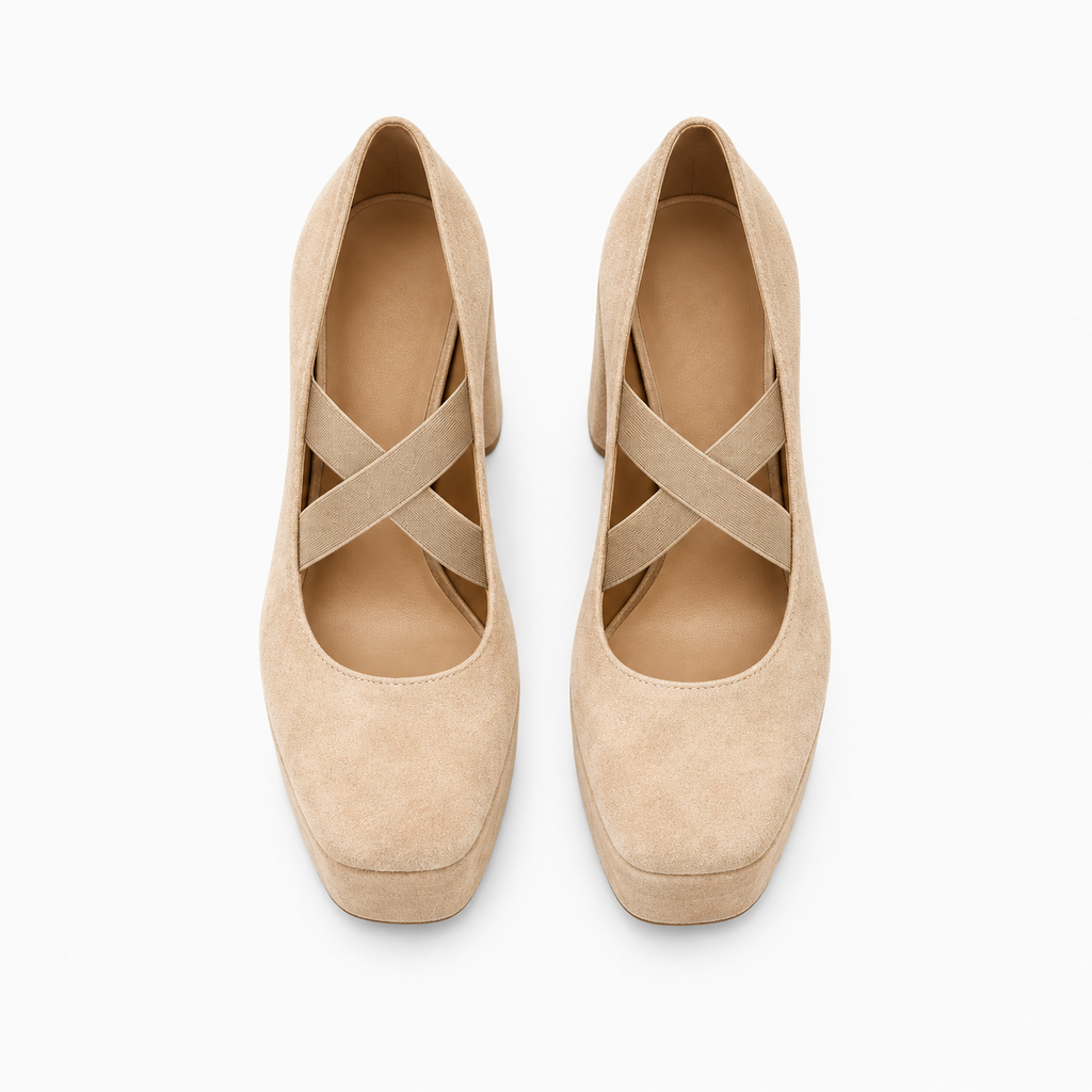 Womens Platform Ballet Flats detail view - women's ballet flats UK