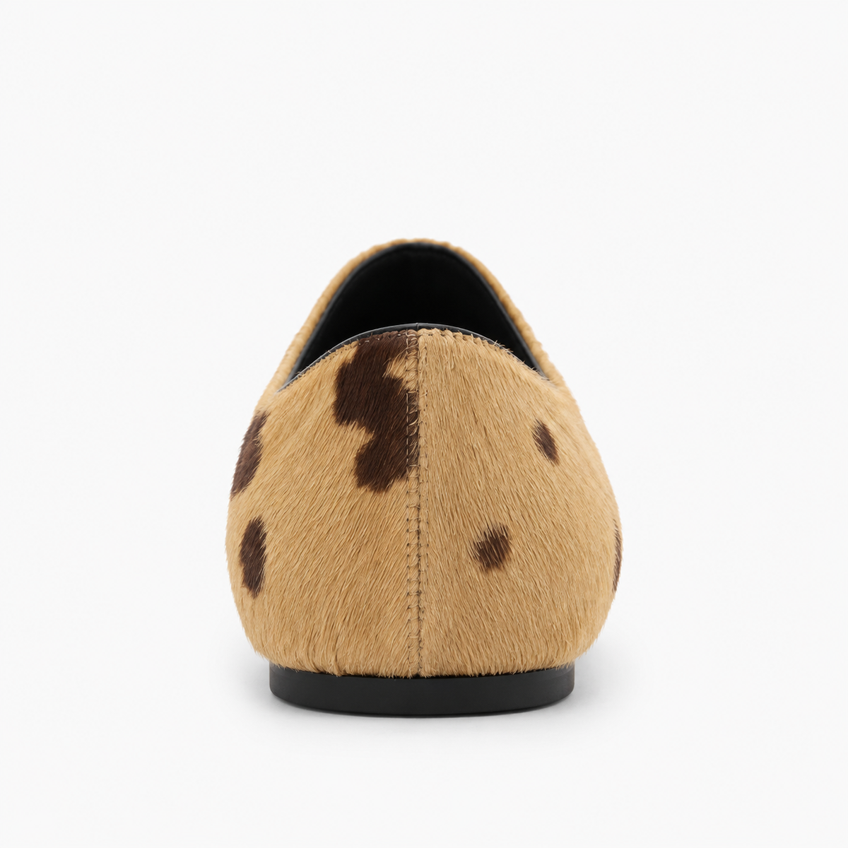 Womens Leather Everyday Ballet Flats front view - women's ballet flats UK