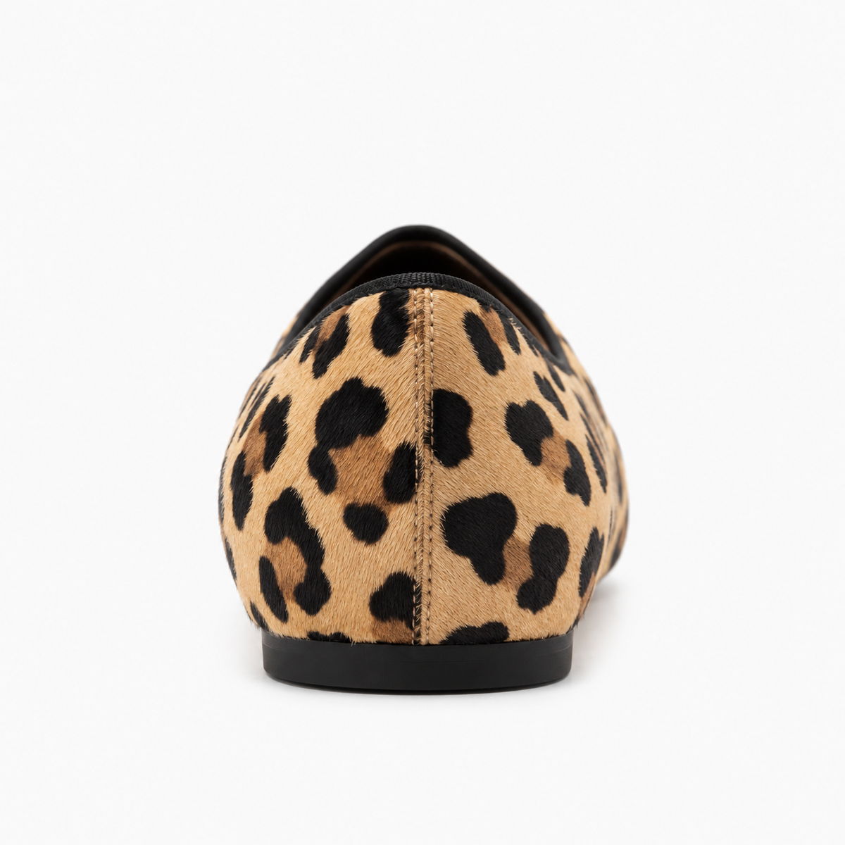 Womens Leopard Print Pointed Toe Ballet Flats front view - women's ballet flats UK