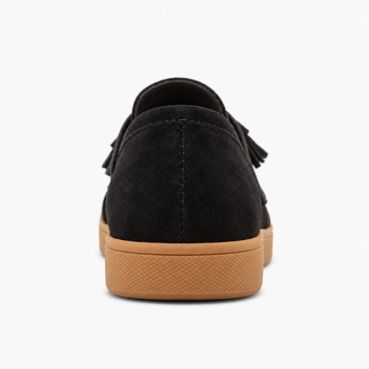 Womens Suede Leather Retro Everyday Loafers front view - women's suede loafers UK