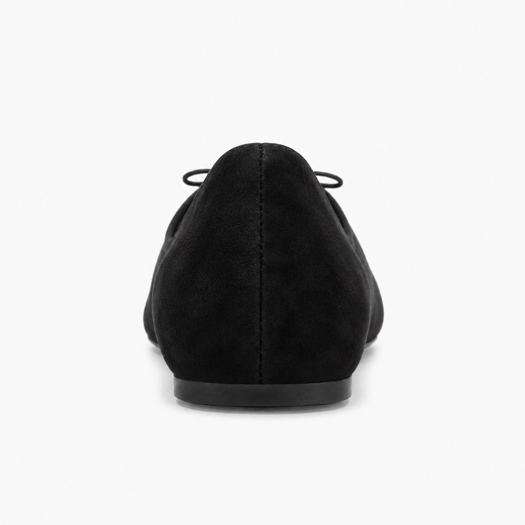 Womens Bow Everyday Ballet Flats front view - women's ballet flats UK