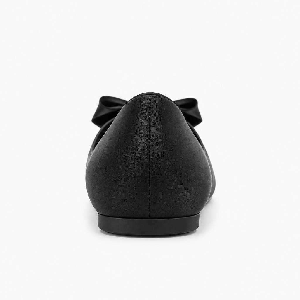 Womens Bow Ballet Flats front view - women's ballet flats UK