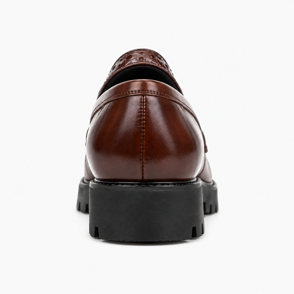 Womens Leather Retro Everyday Loafers front view - women's leather loafers UK