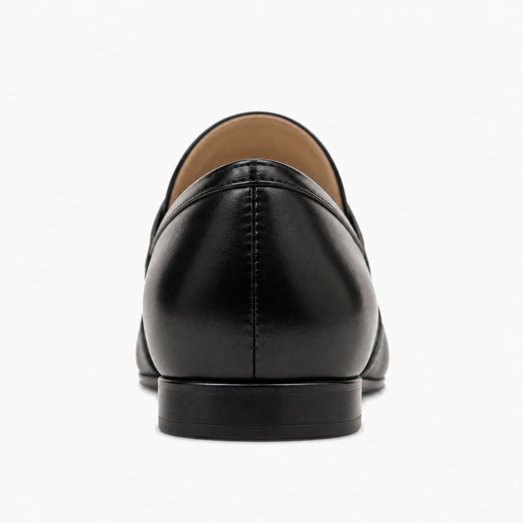 Womens Leather Chain Loafers front view - women's leather loafers UK