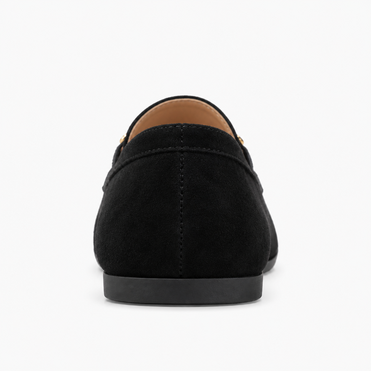 Womens Leather Round Toe Soft Sole Loafers front view - women's leather loafers UK