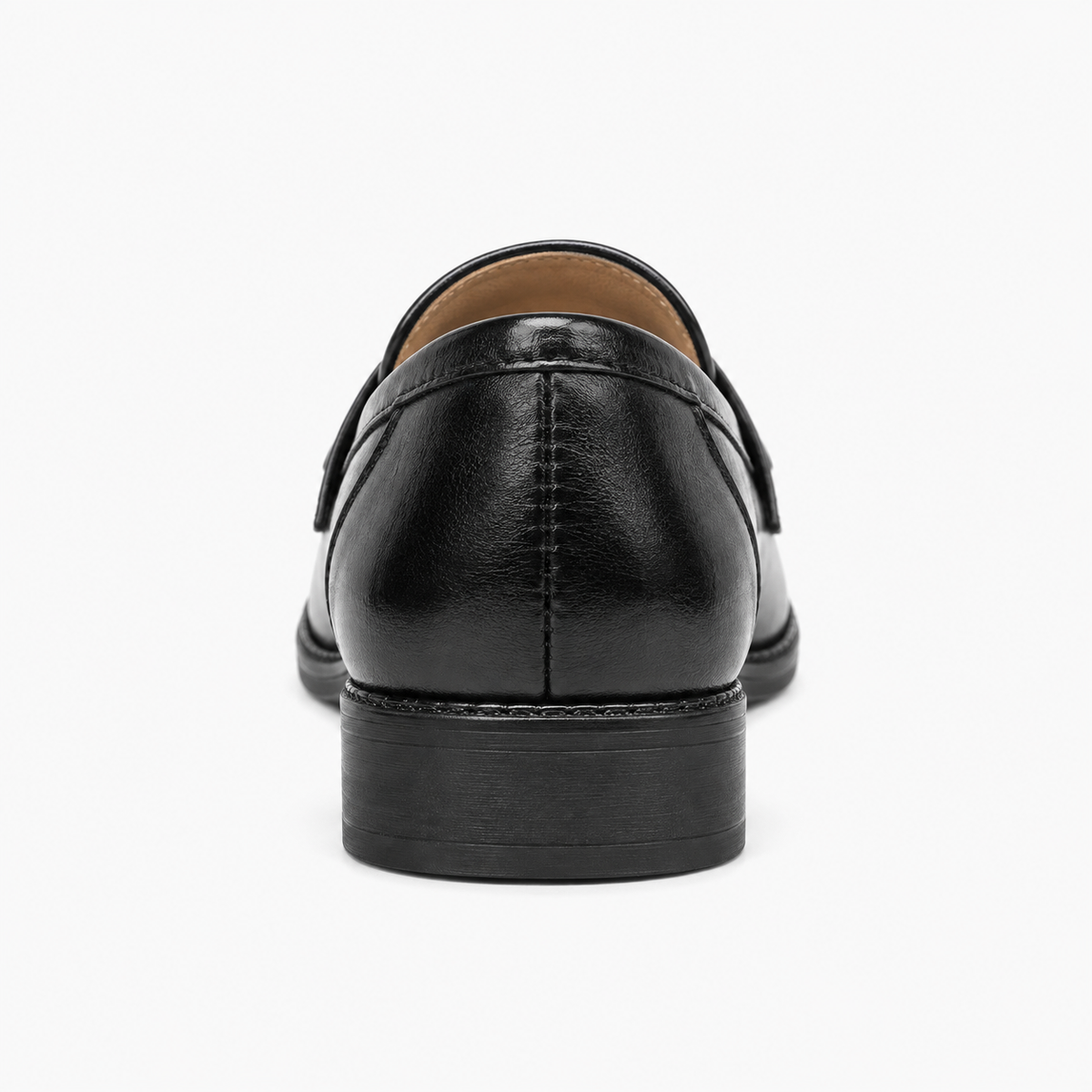 Womens Leather Round Toe Comfort Loafers front view - women's leather loafers UK