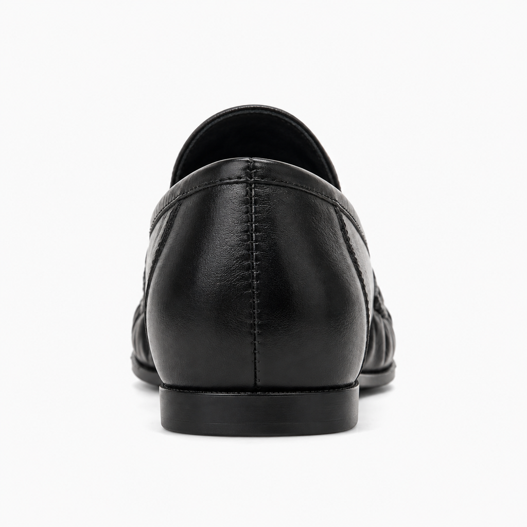 Womens Leather Comfort Loafers front view - women's leather loafers UK