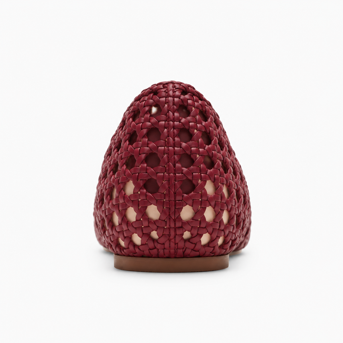 Womens Leather Woven Loafers front view - women's leather loafers UK