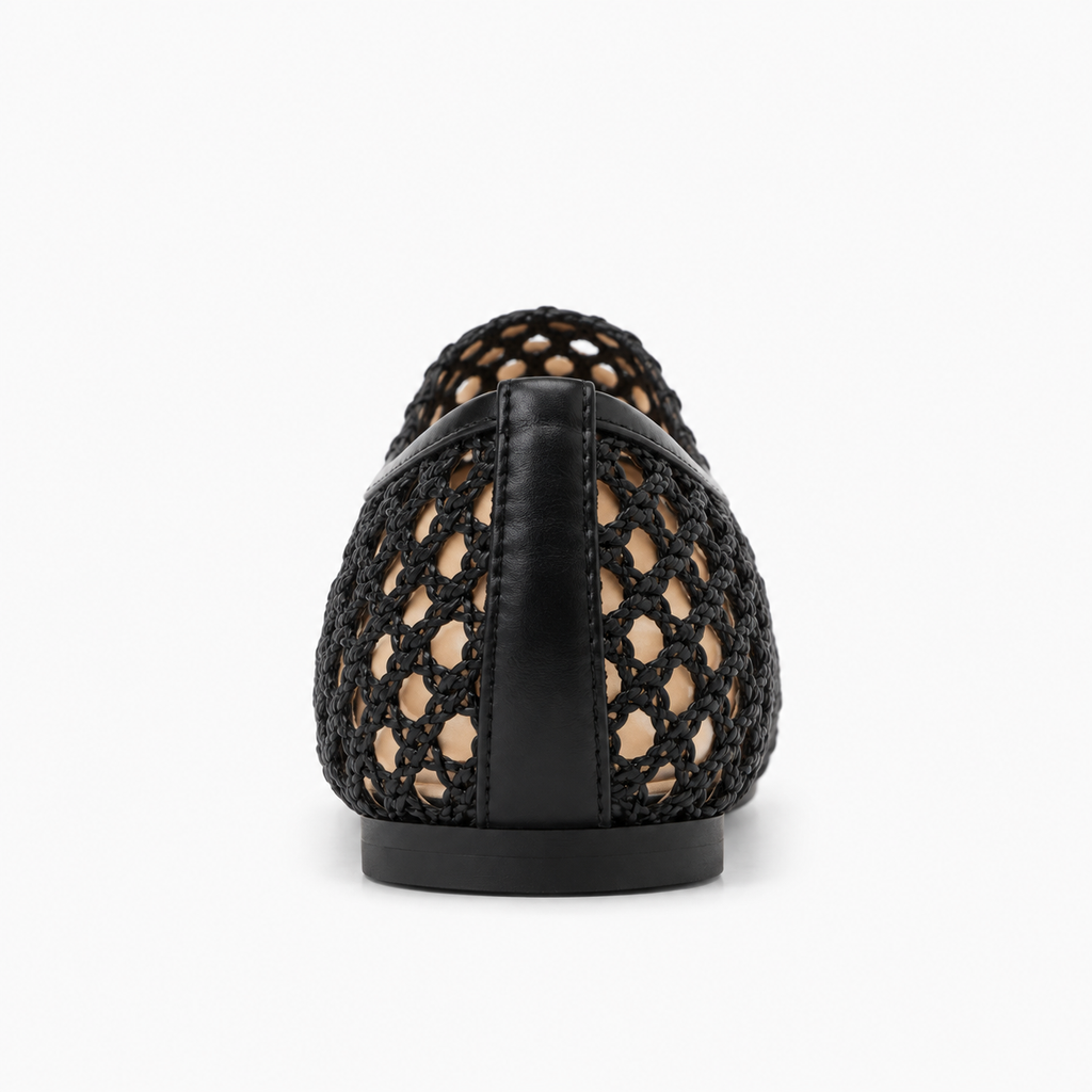Womens Mesh Hollow Out Loafers front view - women's loafers UK