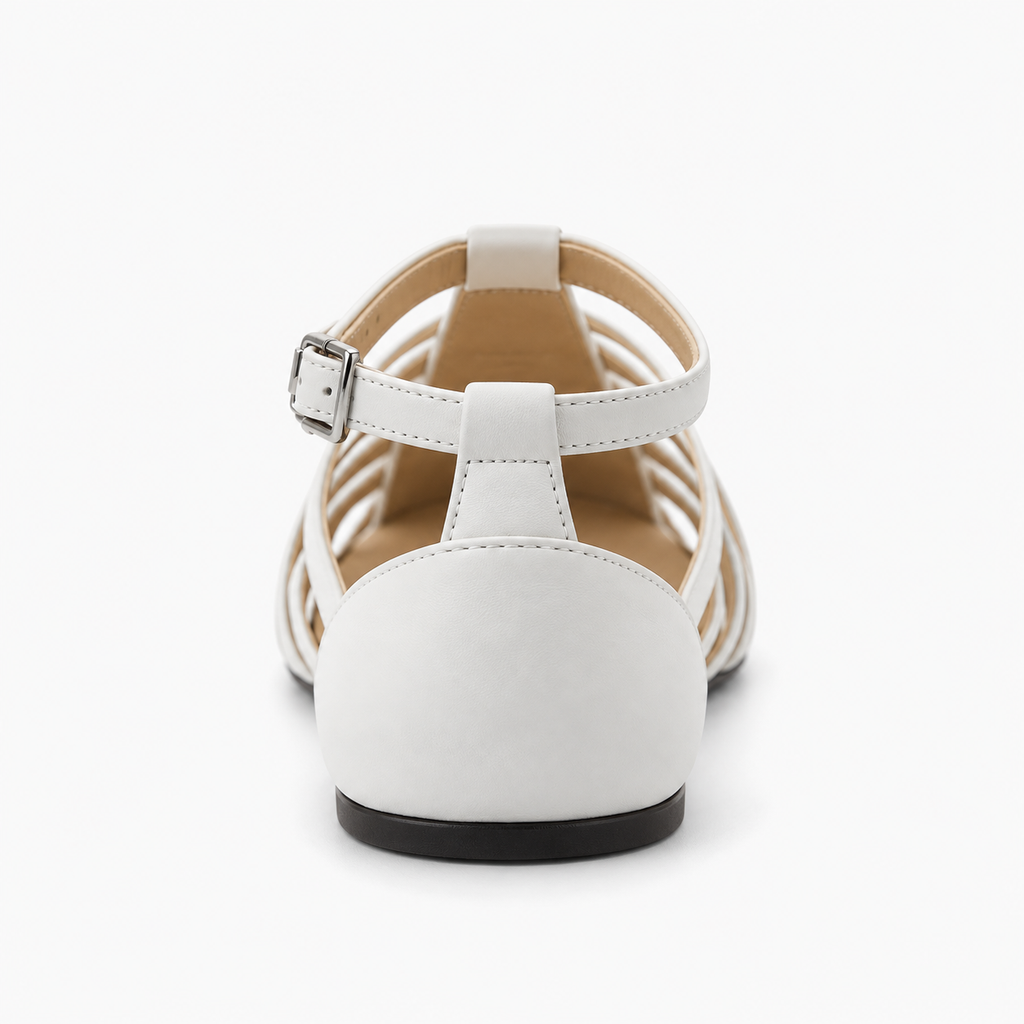 Womens Leather-Look Fisherman Sandals front view - flat sandals women UK