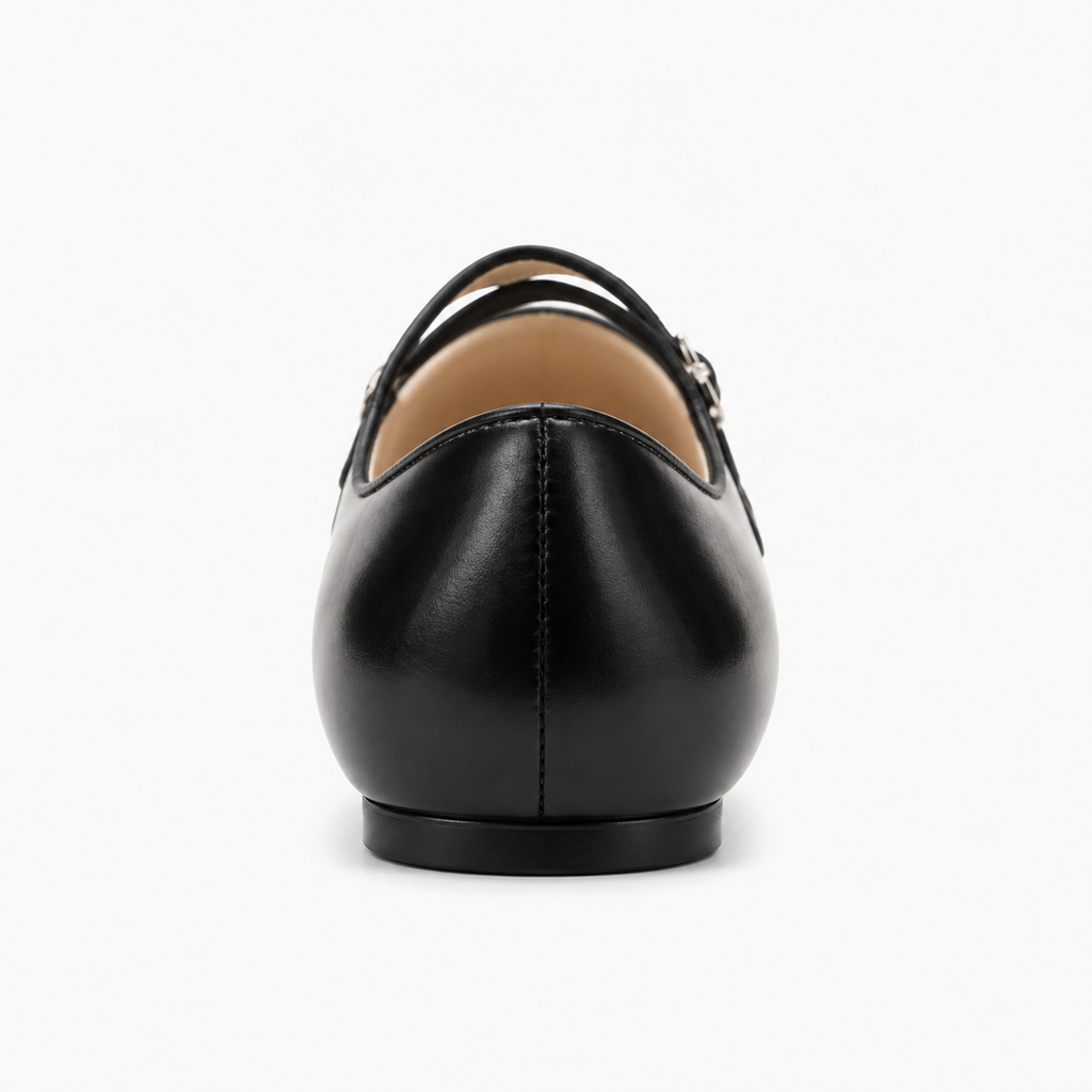 Womens Cross Strap Mary Jane Flats buckle detail - Mary Jane flats UK