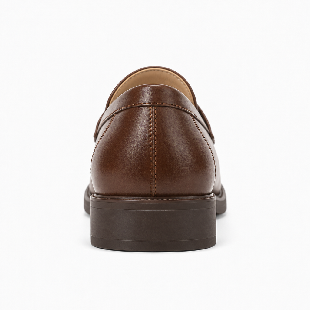 Womens Leather Chunky Loafers front view - women's leather loafers UK