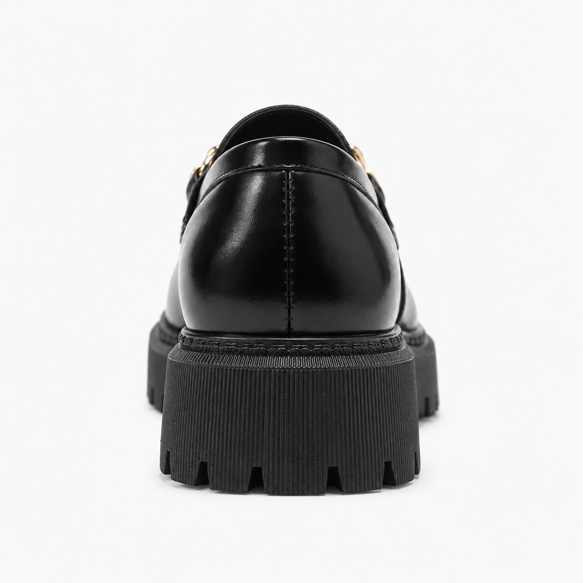 Womens Chain Platform Loafers front view - women's loafers UK