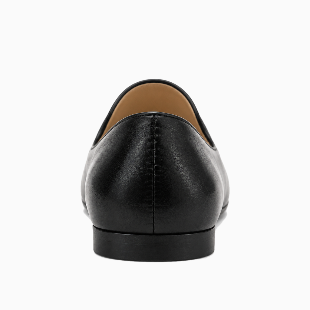 Womens Slip On Loafers front view - womens flat shoes UK