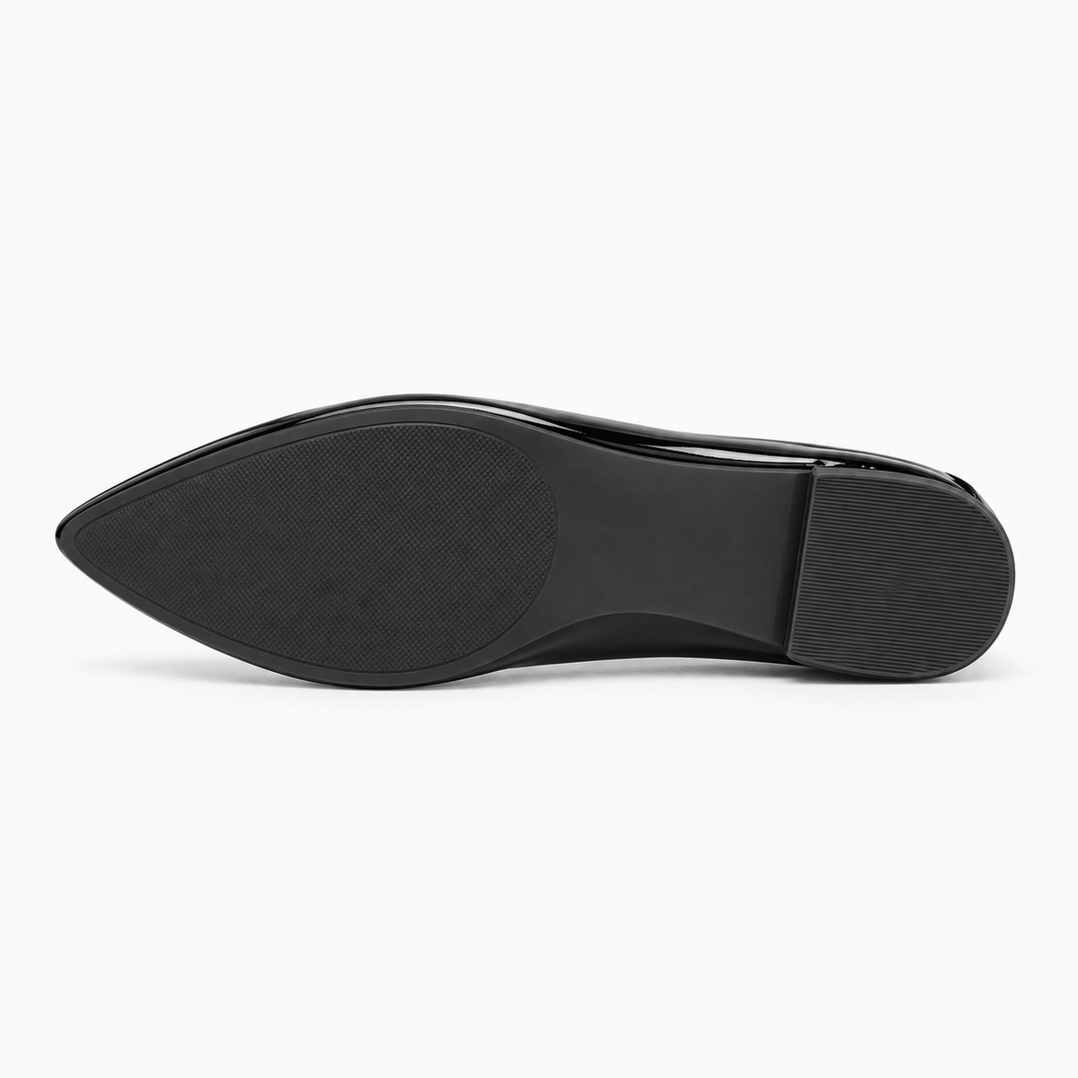 Womens Pointed Toe Metal Buckle Ballet Flats sole view - women's ballet flats UK