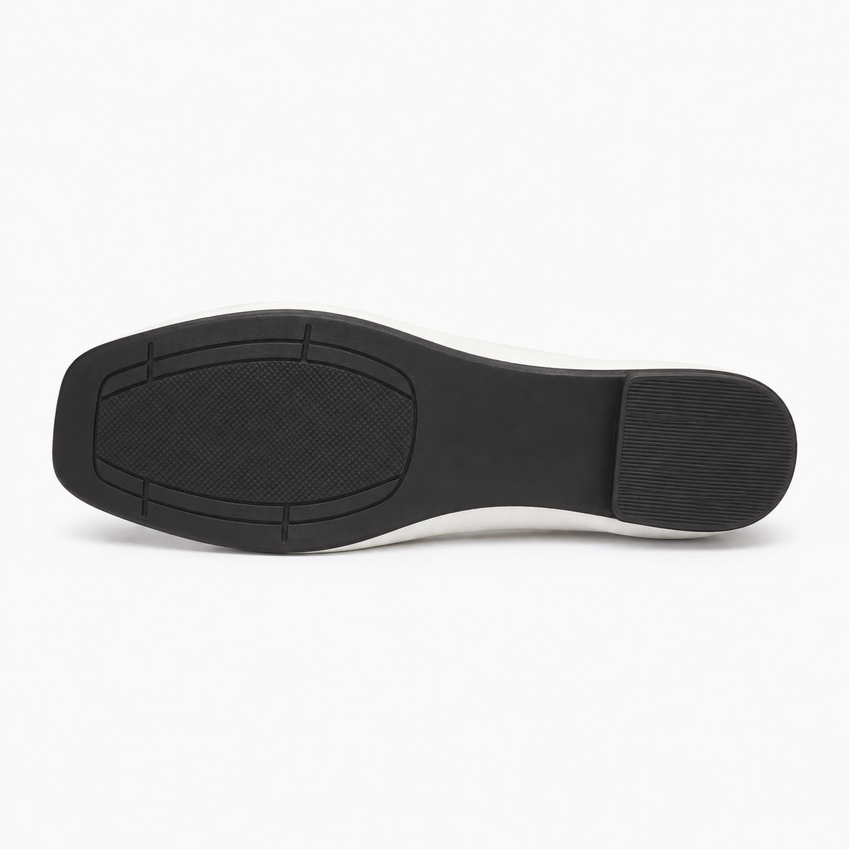 Womens Pearl Square Toe Ballet Flats sole view - women's ballet flats UK