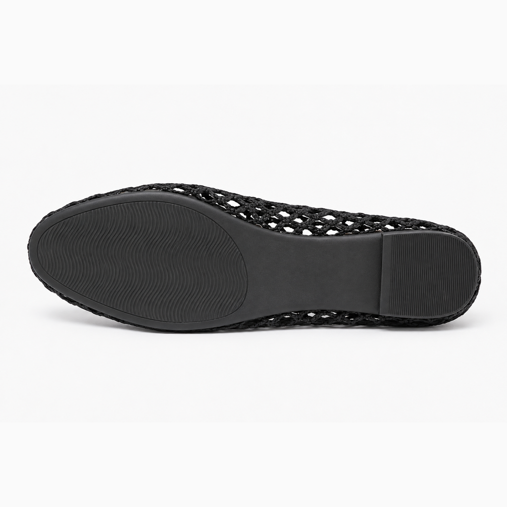 Womens Mesh Hollow Out Loafers sole view - women's loafers UK
