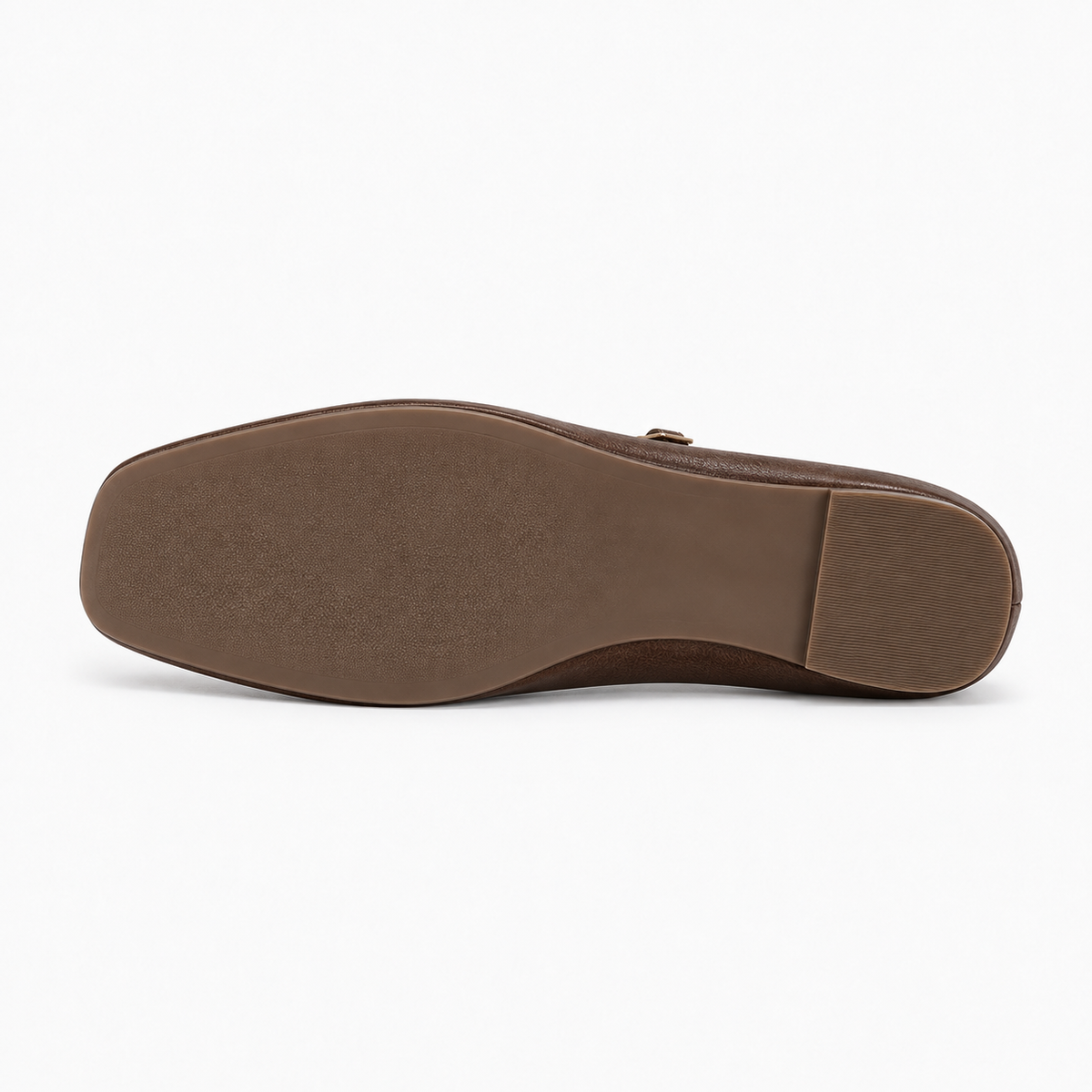 Womens Leather Square Toe Comfort Ballet Flats sole view - women's ballet flats UK
