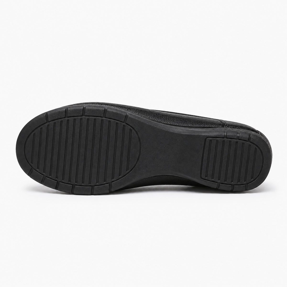 Womens Leather Wedge Ballet Flats sole view - women's ballet flats UK